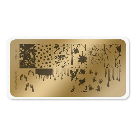 Color Club Stamping Plate - Splatter - DK BEAUTY