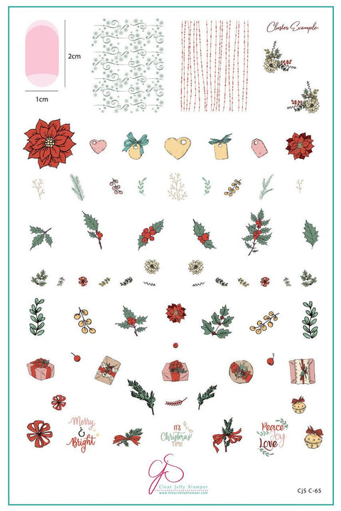 Clear Jelly Stamper - Christmas Gifts & Greens Plate - DK BEAUTY