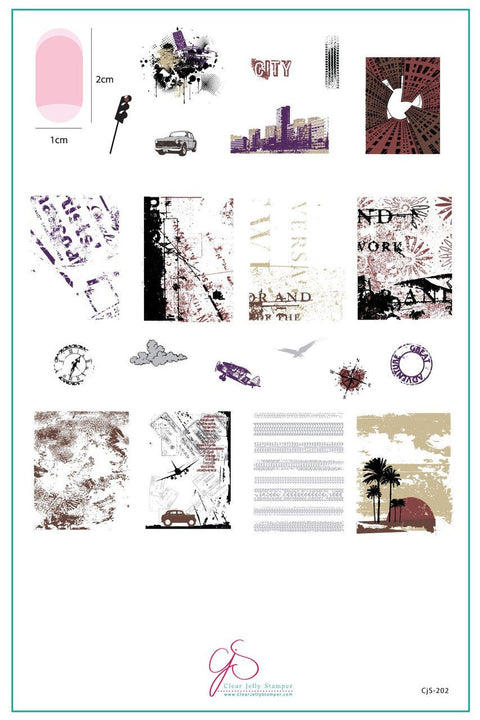 Clear Jelly Stamper - Grunge Series City - DK BEAUTY