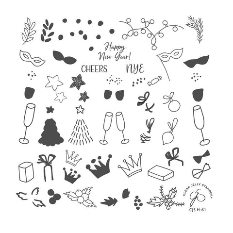 Clear Jelly Stamper - Cheers! - DK BEAUTY