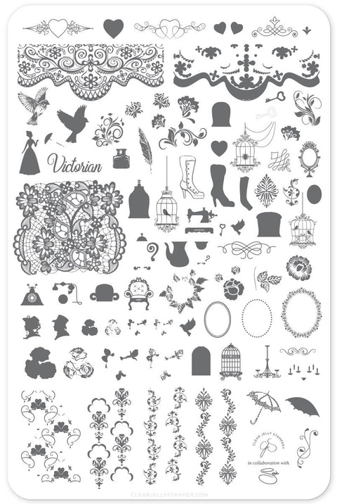 Clear Jelly Stamper - Suzie's Vintage Victorian - DK BEAUTY