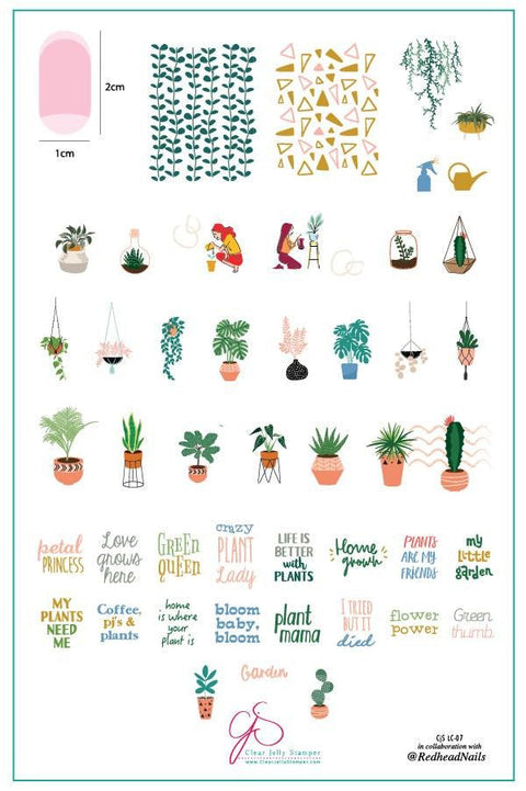 CJS - Crazy Plant Lady Stamping Plate - DK BEAUTY