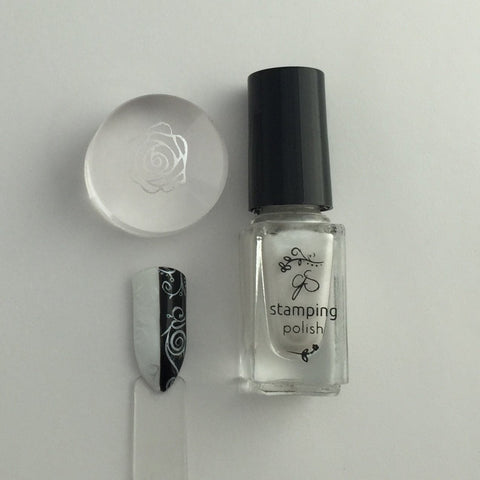 CJS Angelic White Stamping Colour - DK BEAUTY