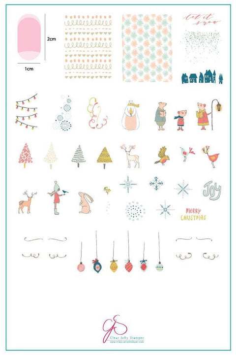 Clear Jelly Stamper - Happy Little Holiday - DK BEAUTY