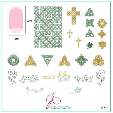 CJS Celtic Charm Stamping Plate - DK BEAUTY