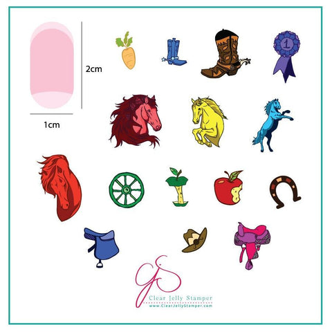 Clear Jelly Stamper - Horsin' Around - DK BEAUTY