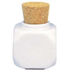 Porcelain Jar with Cork - White - DK BEAUTY
