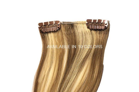 Hair Treats 7 Piece Clip In Extensions 18" - Medium Brown 4 - DK BEAUTY