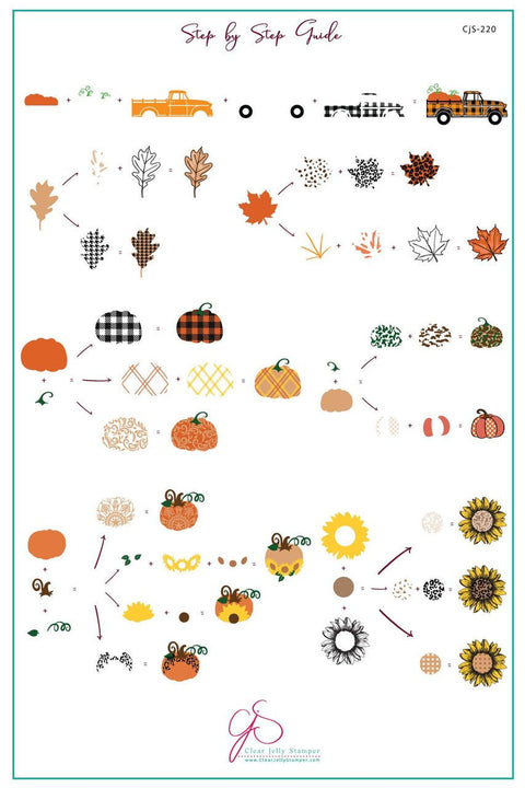 Clear Jelly Stamper - Patterned Pumpkins - DK BEAUTY