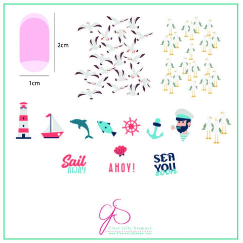 CJS - Sail Away Stamping Plate - DK BEAUTY