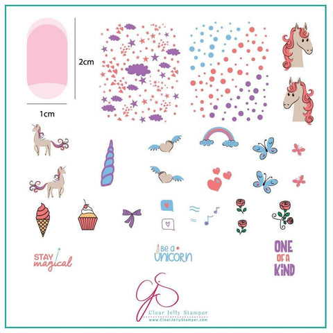 CJS - Lil Unicorn Stamping Plate - DK BEAUTY