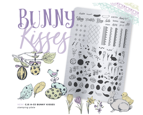 CJS Bunny Kisses Stamping Plate - DK BEAUTY