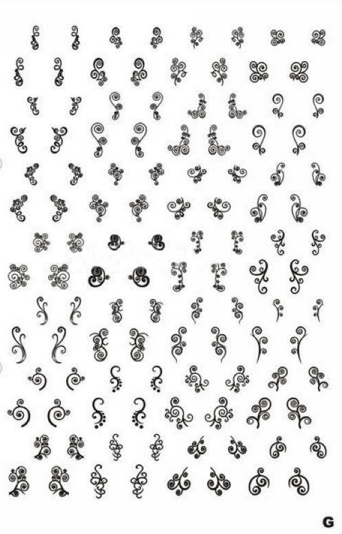 Pretty Nail Stamping Plate XL - G - DK BEAUTY