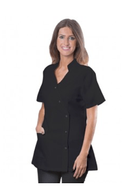 Fitted Spa Jacket Black - Medium - DK BEAUTY