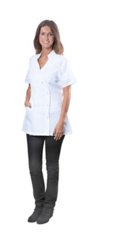 Fitted Spa Jacket White - Small - DK BEAUTY