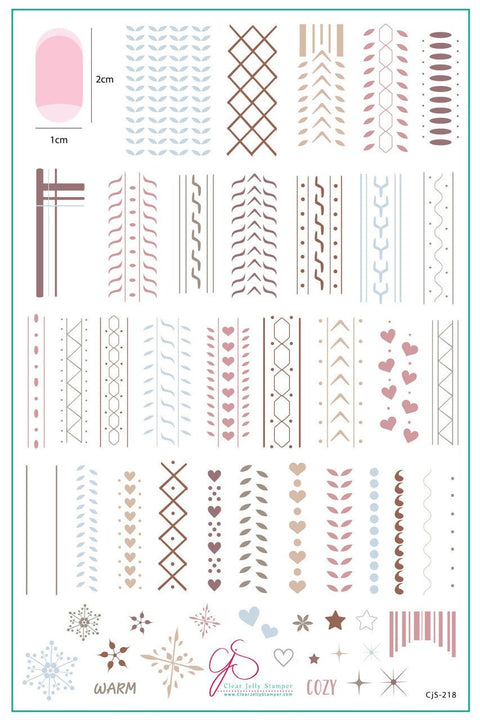 CJS Sweater Textures Stamping Plate - DK BEAUTY