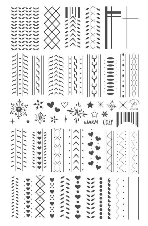 CJS Sweater Textures Stamping Plate - DK BEAUTY