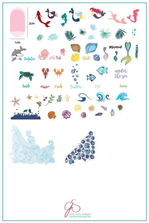 CJS - Underwater Adventure Stamping Plate - DK BEAUTY