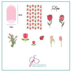 CJS - Tu Many Tulips Stamping Plate - DK BEAUTY