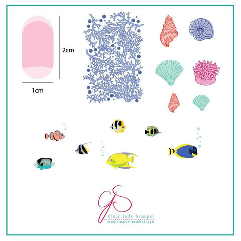 Clear Jelly Stamper - Suzie's Tropical Fish - DK BEAUTY