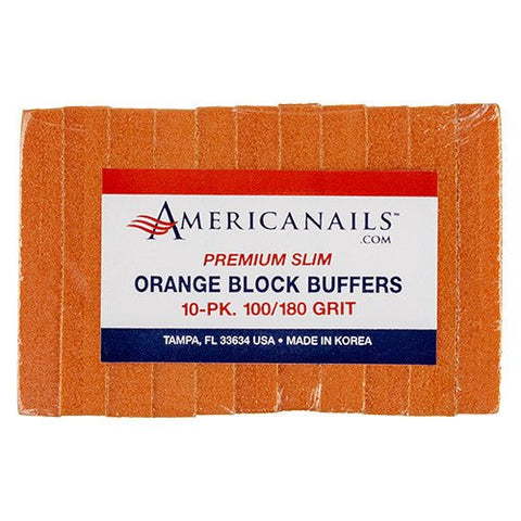 AmericaNails Slim Orange Buffer 100/120 (10) - DK BEAUTY