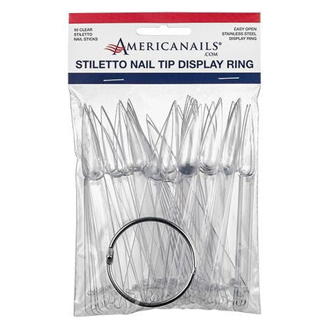 Stiletto Nail Tip Ring Display (50) - DK BEAUTY