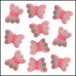 FIMO Pink Butterflies (10 piece) - DK BEAUTY