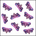 FIMO Purple Dragonflies (10 piece) - DK BEAUTY