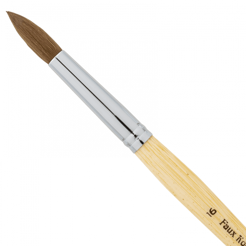 Americanails Faux Kolinsky Oval Brush 16 - DK BEAUTY