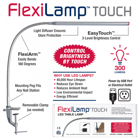 Americanails FlexiLamp Touch LED Desk Lamp - DK BEAUTY