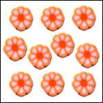 FIMO Orange Flowers (10 piece) - DK BEAUTY