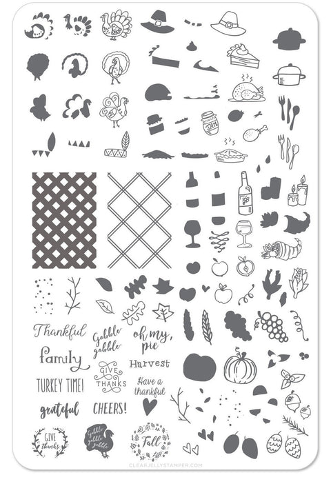 CJS - Give Thanks Stamping Plate - DK BEAUTY