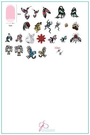 CJS Tribal Spirits Stamping Plate - DK BEAUTY