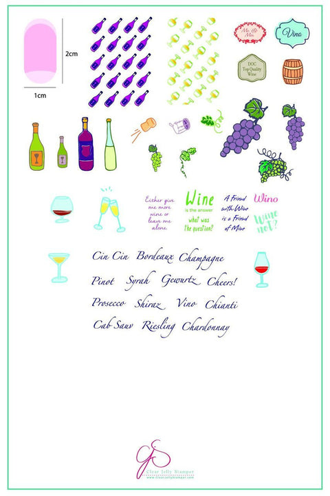 Clear Jelly Stamper - A Friend with Wine - DK BEAUTY