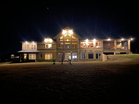 The Jacklin family estate at night — built from the ground up, one day at a time
