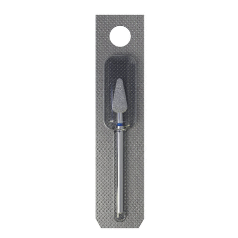 STALEKS EXPERT Diamond nail drill bit rounded pear blue, head diameter 5 mm, working part 12 mm