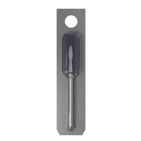 STALEKS EXPERT Diamond nail drill bit flame red, head diameter 2,1 mm, working part 8 mm