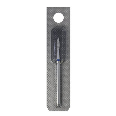 STALEKS EXPERT Diamond nail drill bit pointed flame blue, head diameter 1,8 mm, working part 8 mm