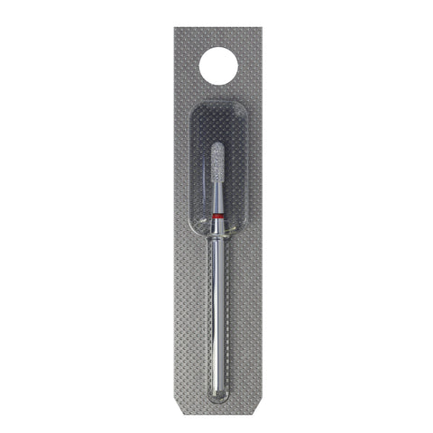 STALEKS EXPERT Diamond nail drill bit rounded cylinder red, head diameter 2,3 mm, working part 8 mm
