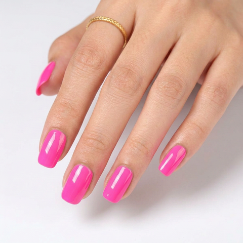 084 Hot Pink manicure