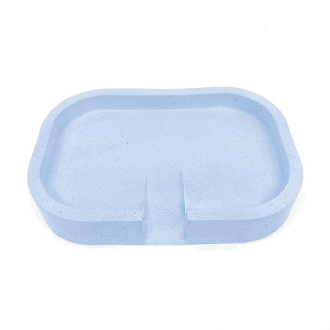 SJ&C - Concrete Modern Simplistic Oval Bathroom Soap Holder Dish