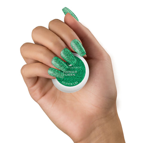 LE Emerald Green Glitter Gel
