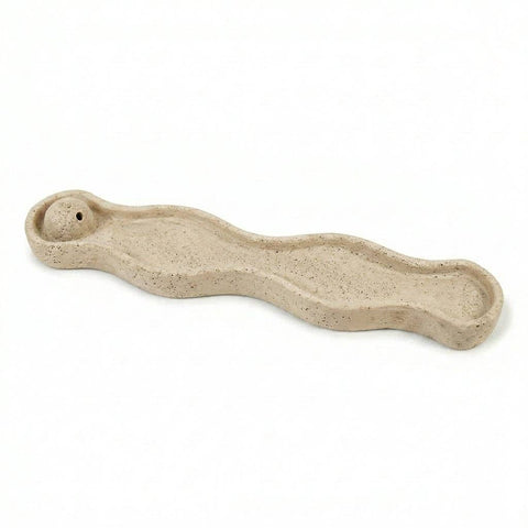 SJ&C - Concrete Modern Wave Incense Burner Holder