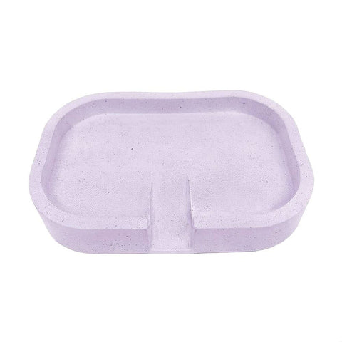 SJ&C - Concrete Modern Simplistic Oval Bathroom Soap Holder Dish