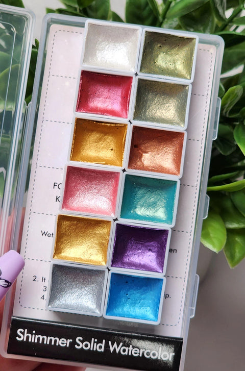Glitter Mix Pearl Shimmer Water Color Set