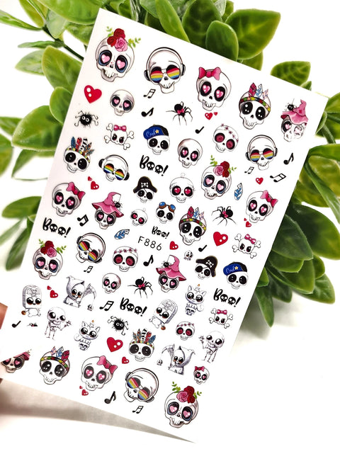 GlitterMix Spooky Skulls F886