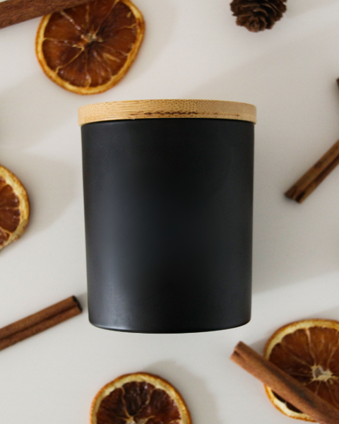 8 oz Wholesale Matte Black Candles - Private Label