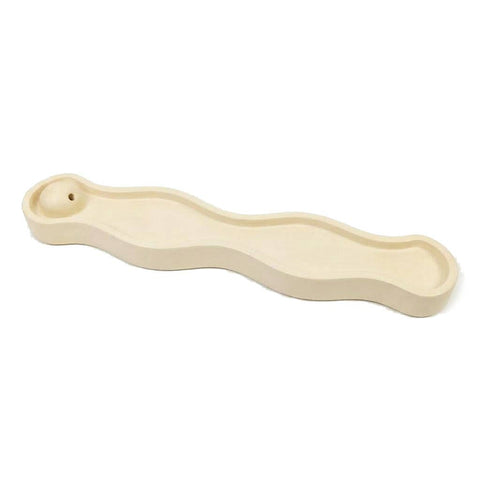 SJ&C - Eco Resin Modern Wave Incense Burner Holder