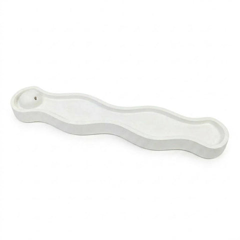 SJ&C - Eco Resin Modern Wave Incense Burner Holder