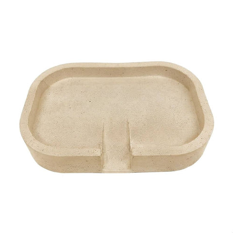 SJ&C - Concrete Modern Simplistic Oval Bathroom Soap Holder Dish